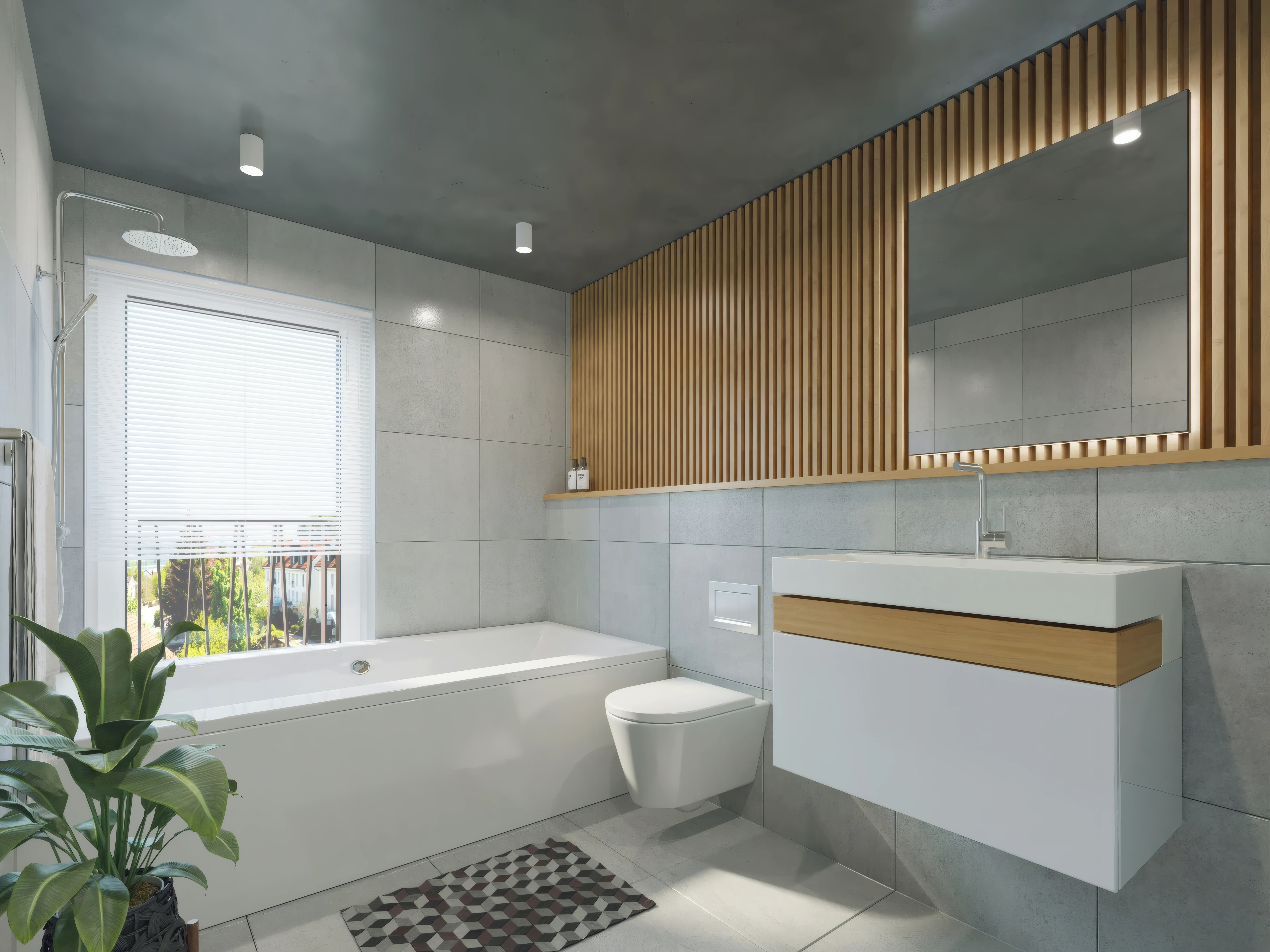 Countertop basin in a Nairobi bathroom vanity